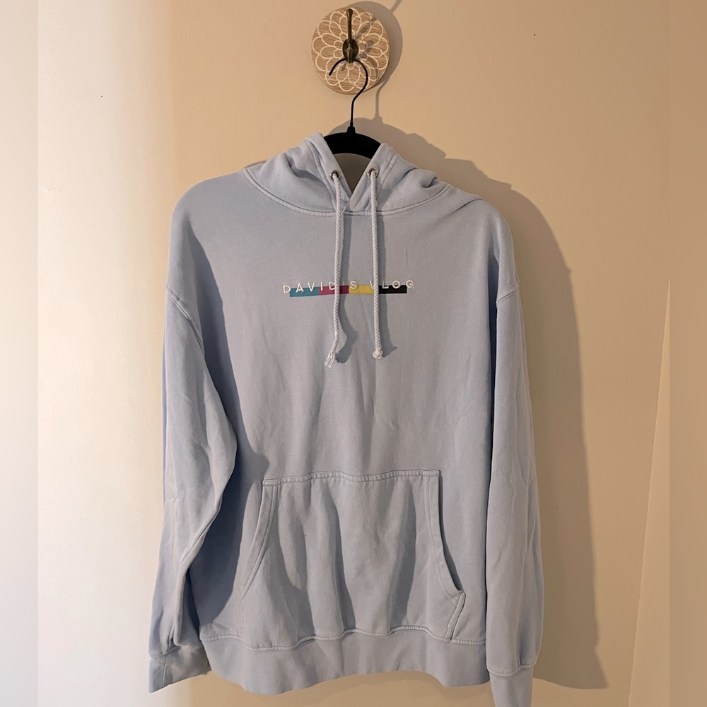 Davids Vlog Embroidered Hoodie - size Large (unisex)